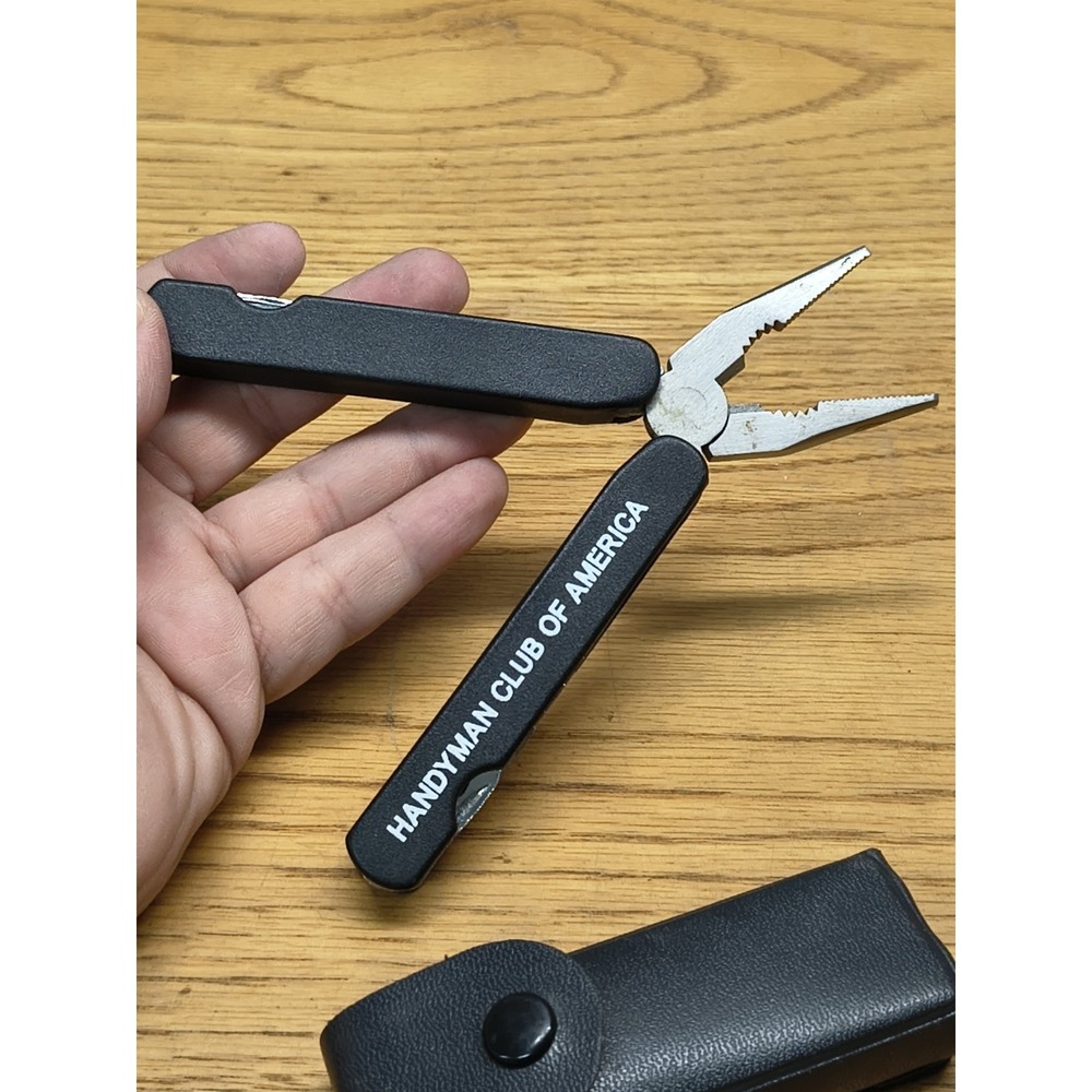 Handyman Club Of America Logo Folding Multi Tool Preowned SS Steel Cool, Sheath